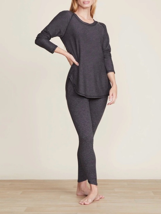 Barefoot Dreams Pants - Barefoot Dreams Malibu Collection Butterchic Knit Fold Over Leggings Charcoal S